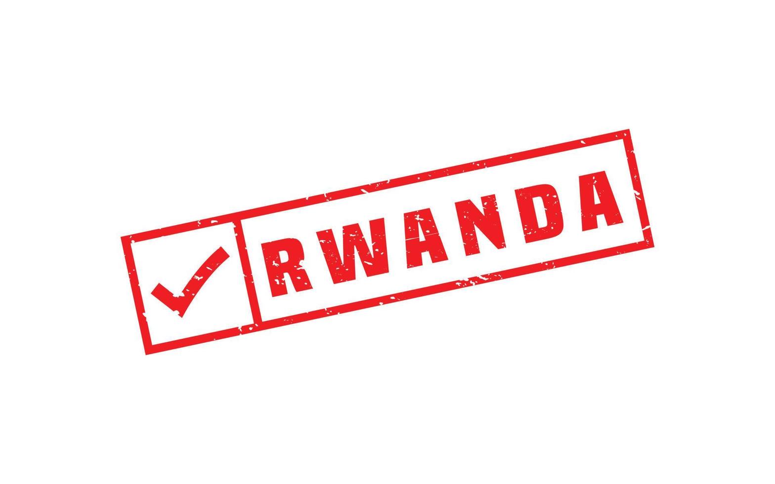 RWANDA stamp rubber with grunge style on white background vector