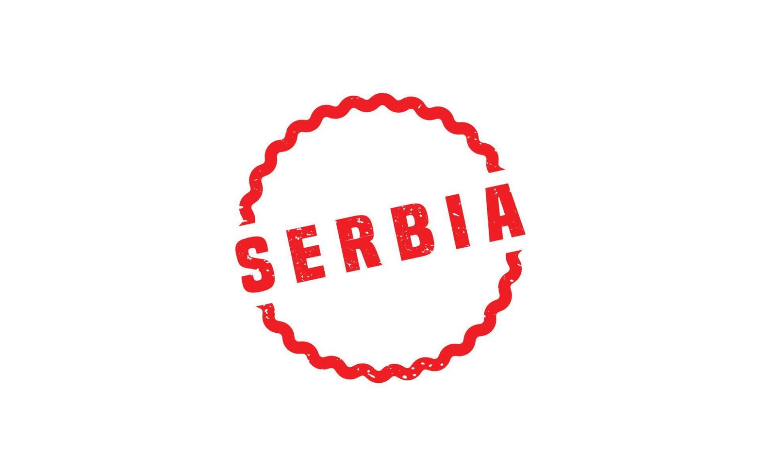 serbia sello caucho con grunge estilo en blanco antecedentes vector