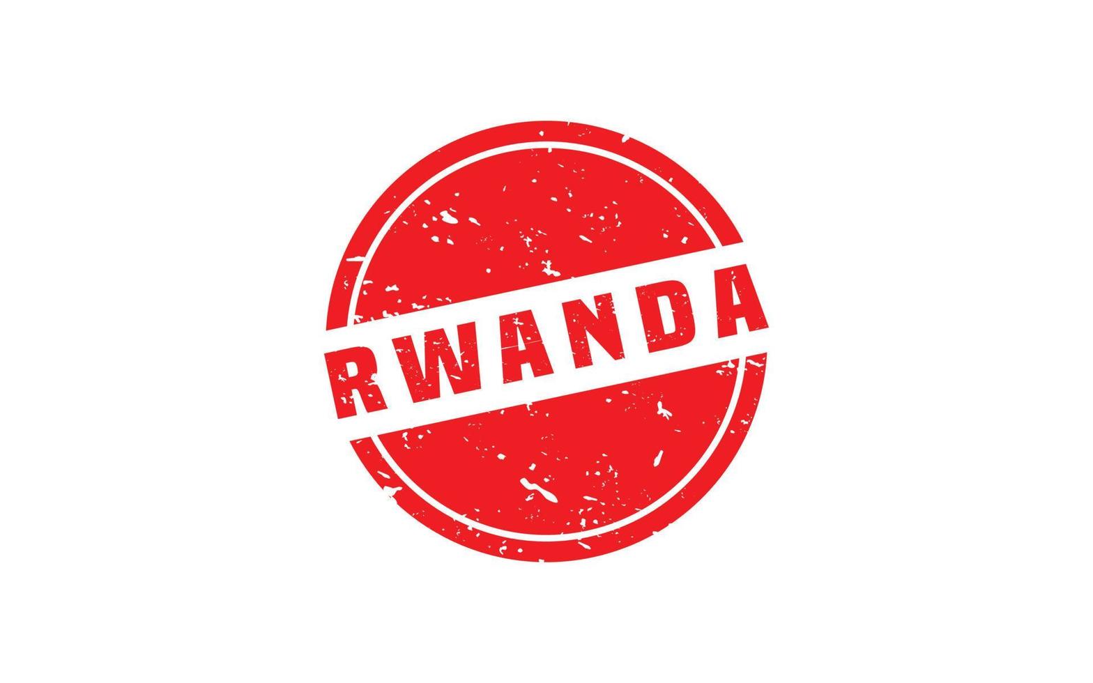 RWANDA stamp rubber with grunge style on white background vector