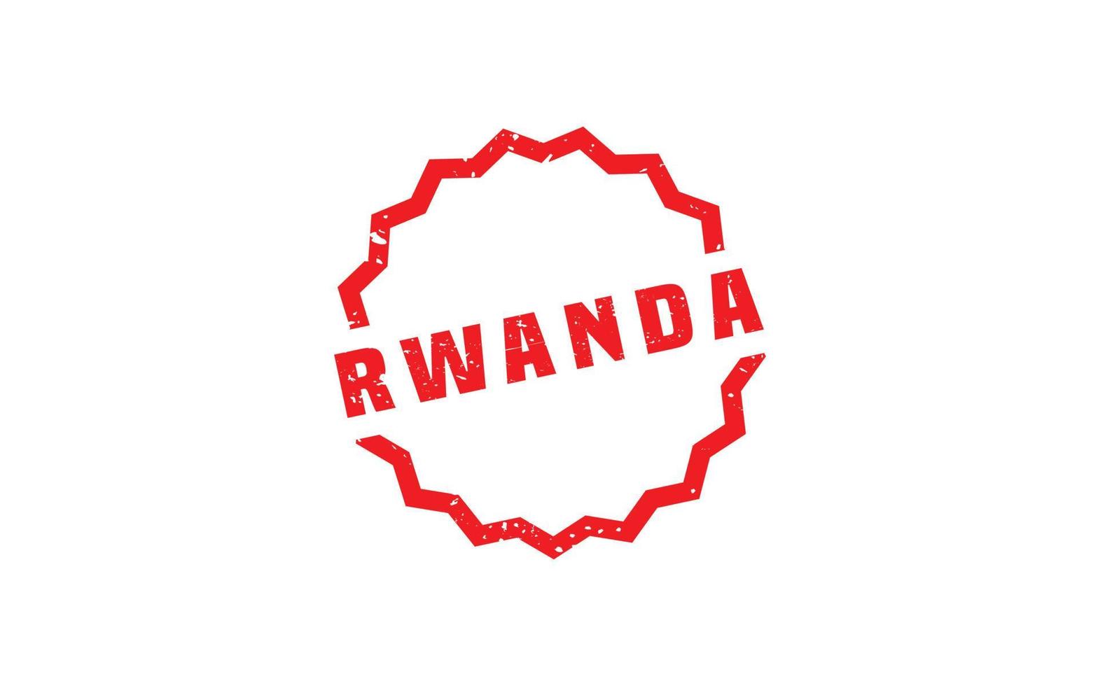 RWANDA stamp rubber with grunge style on white background vector