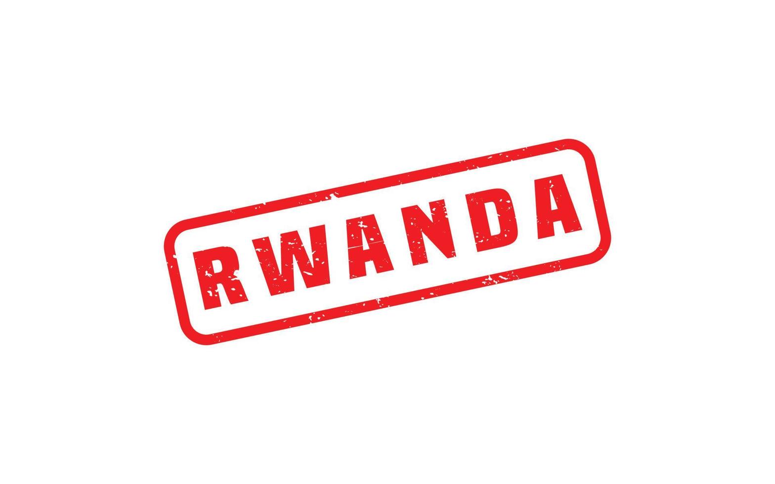 RWANDA stamp rubber with grunge style on white background vector