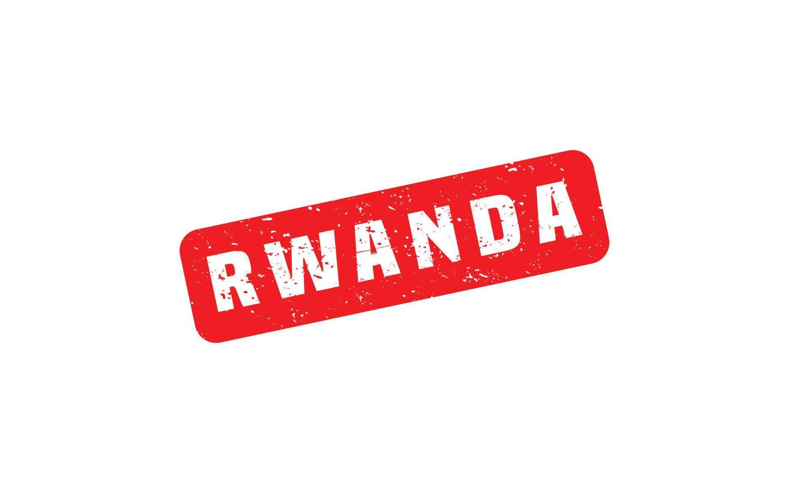 RWANDA stamp rubber with grunge style on white background vector