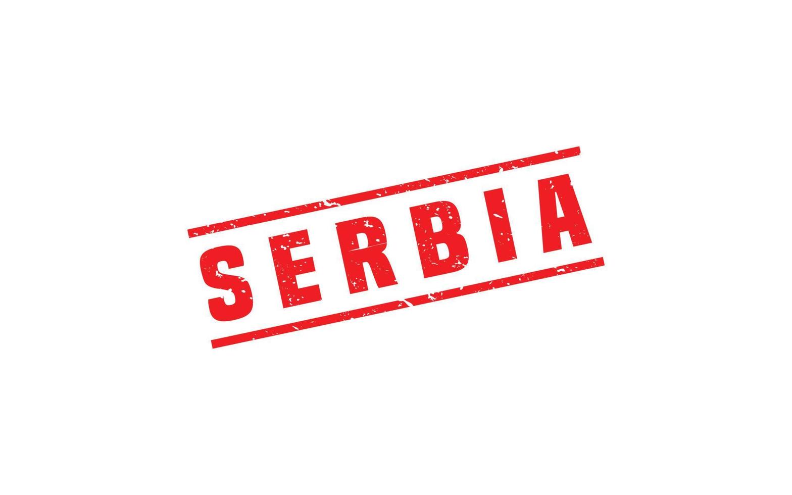 SERBIA stamp rubber with grunge style on white background vector