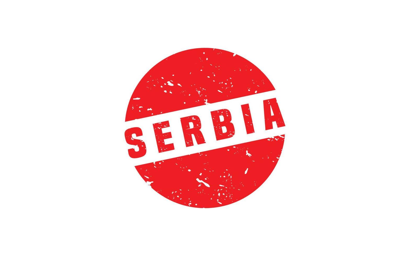 serbia sello caucho con grunge estilo en blanco antecedentes vector