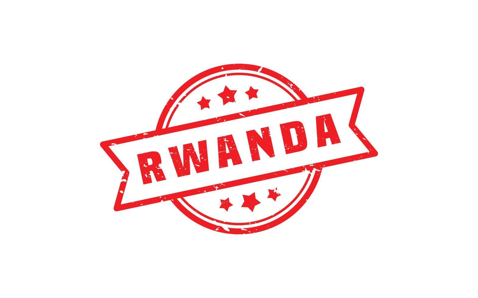 RWANDA stamp rubber with grunge style on white background vector