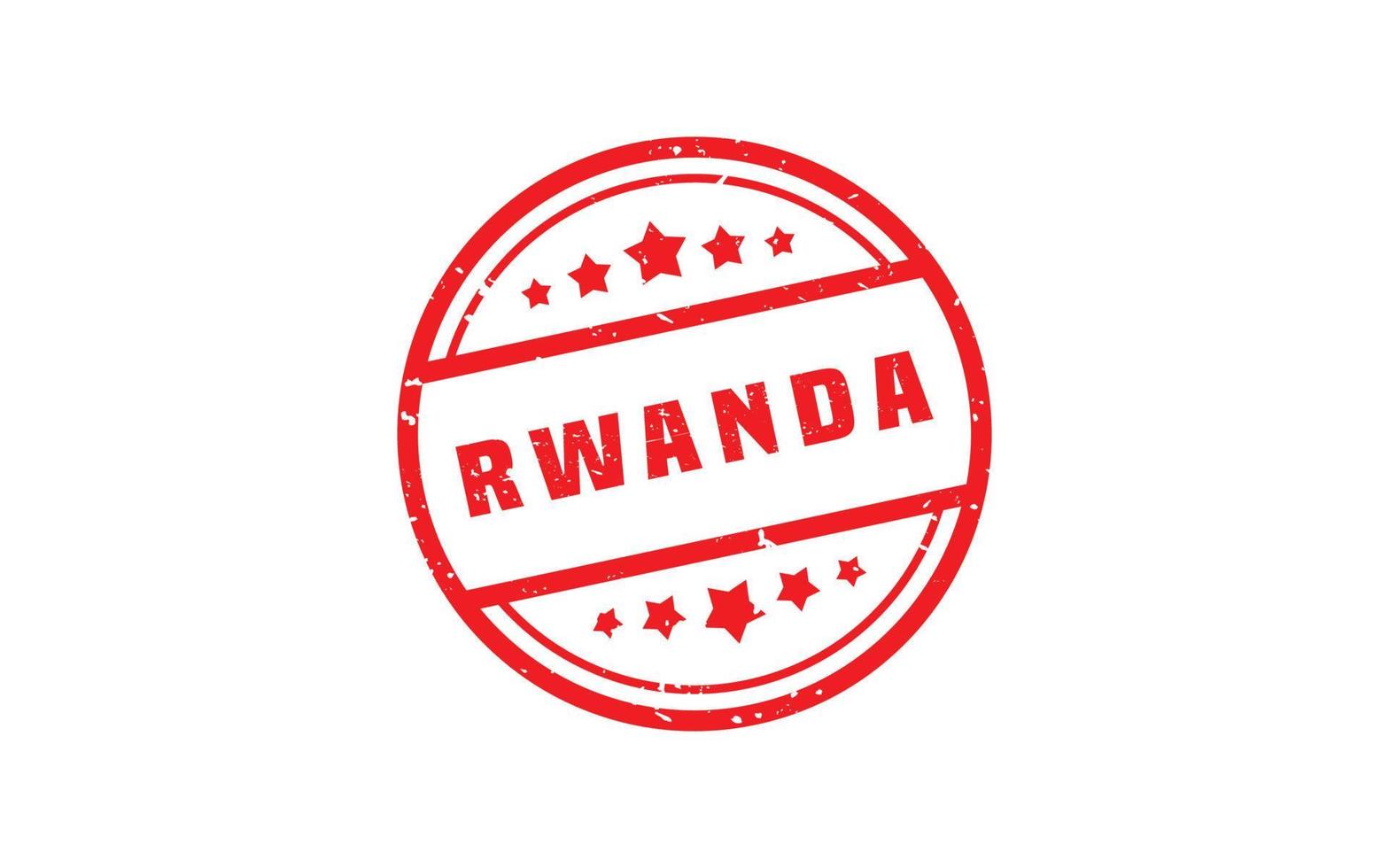 RWANDA stamp rubber with grunge style on white background vector