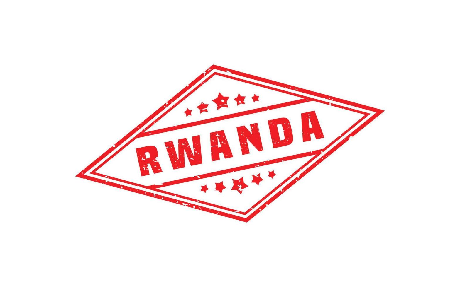 RWANDA stamp rubber with grunge style on white background vector