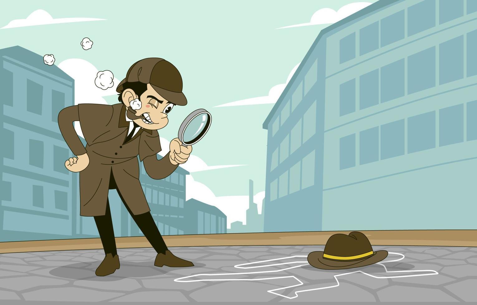 Young Detectives are Looking for Clues to Solve the Cases vector