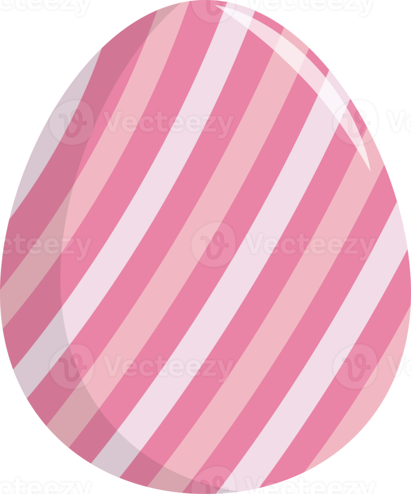 Pink and Pink Line Drawing on Easter Egg PNG