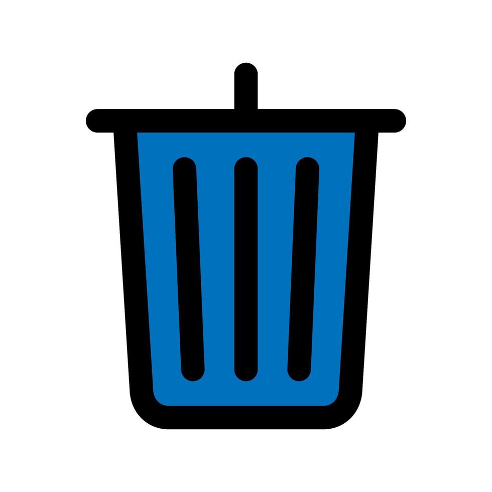 Trash icon line isolated on white background. Black flat thin icon on modern outline style. Linear symbol and editable stroke. Simple and pixel perfect stroke vector illustration