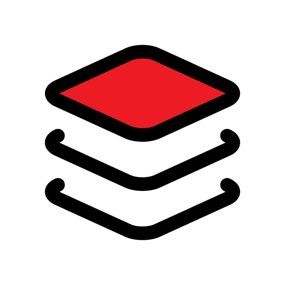 Layers icon line isolated on white background. Black flat thin icon on modern outline style. Linear symbol and editable stroke. Simple and pixel perfect stroke vector illustration.