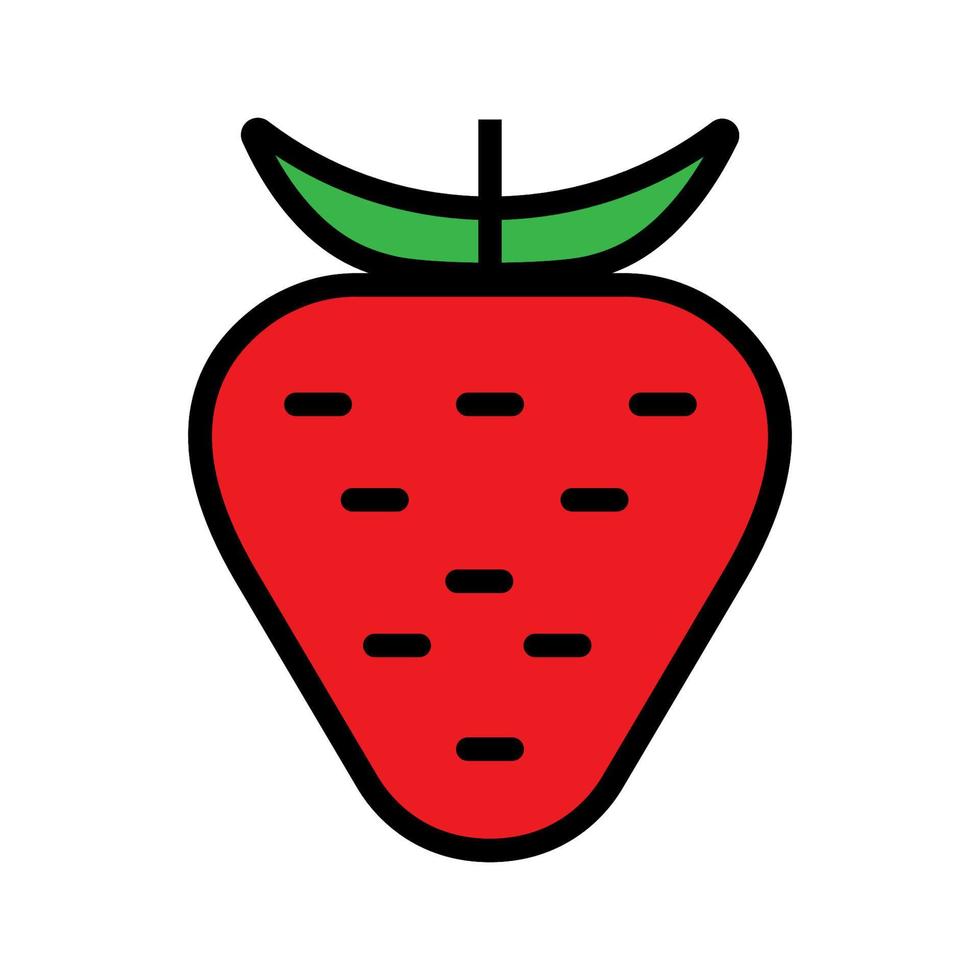 Strawberry icon line isolated on white background. Black flat thin icon on modern outline style. Linear symbol and editable stroke. Simple and pixel perfect stroke vector illustration