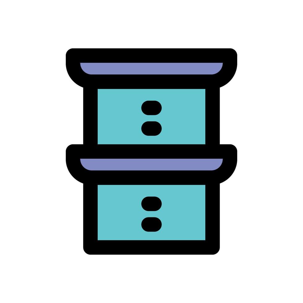 Office box icon line isolated on white background. Black flat thin icon on modern outline style. Linear symbol and editable stroke. Simple and pixel perfect stroke vector illustration