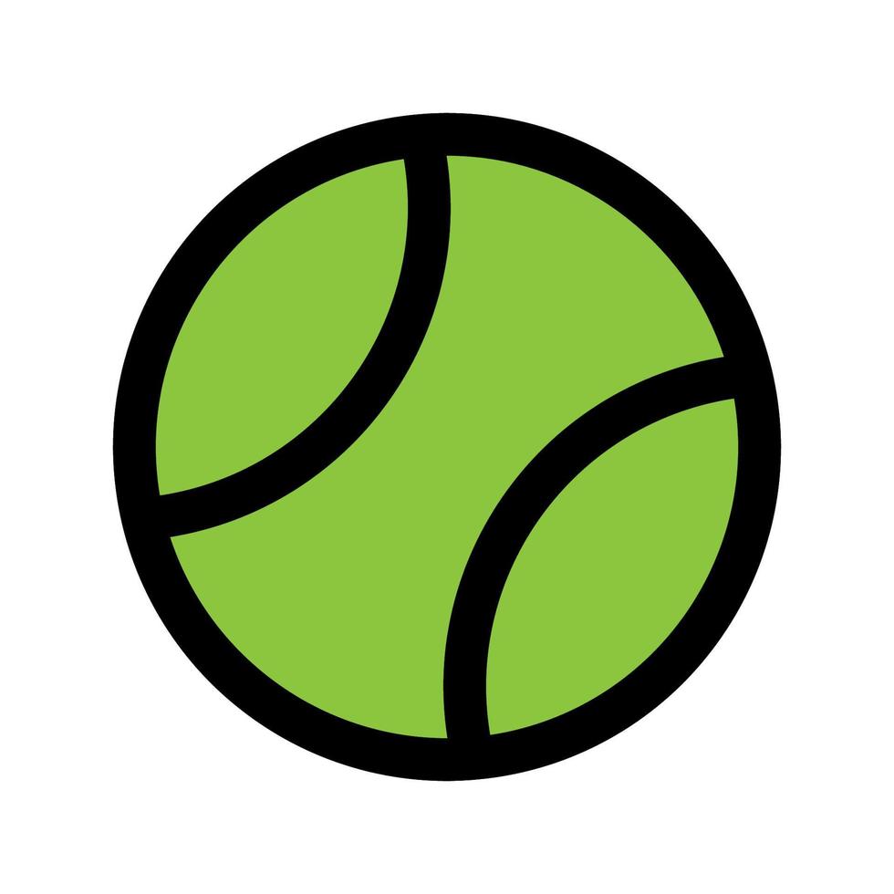 Tennis ball icon line isolated on white background. Black flat thin icon on modern outline style. Linear symbol and editable stroke. Simple and pixel perfect stroke vector illustration