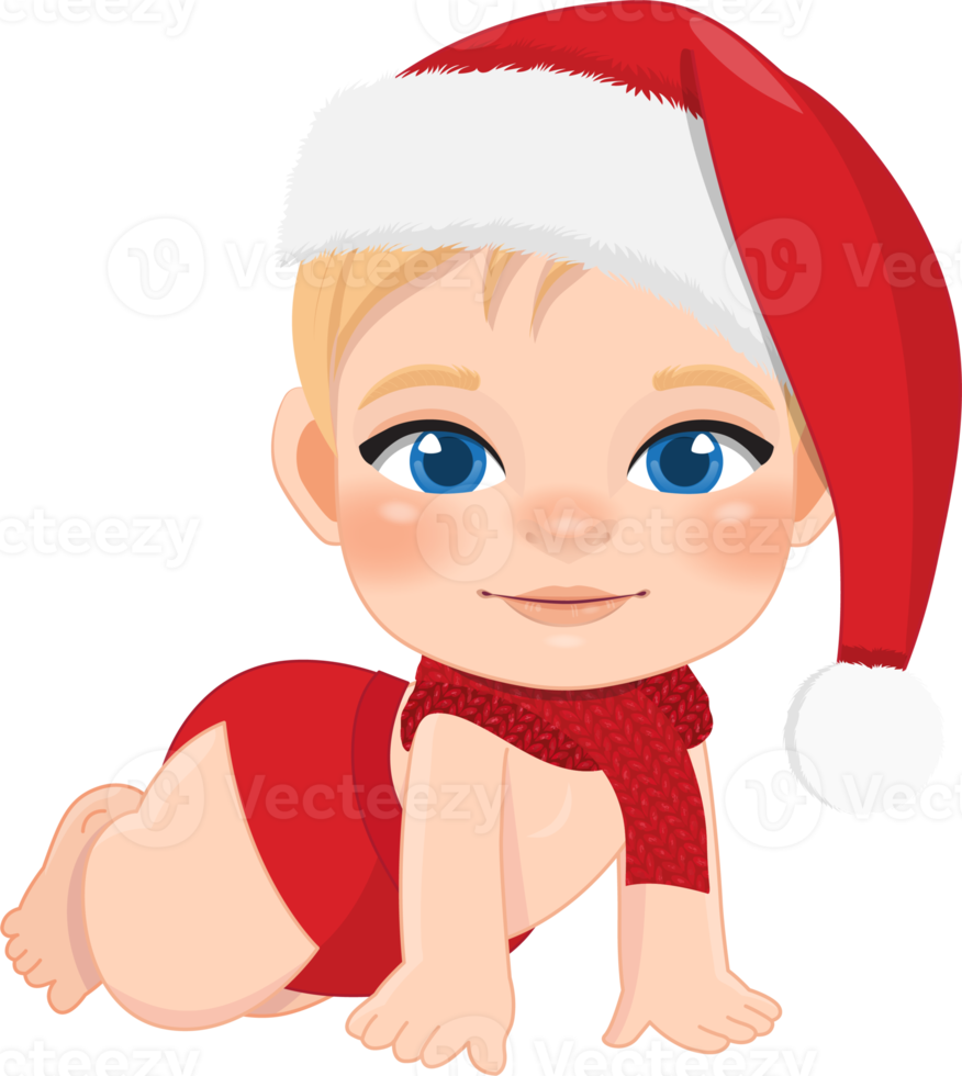 Baby Claus with Cute Baby Boy Cartoon Character png