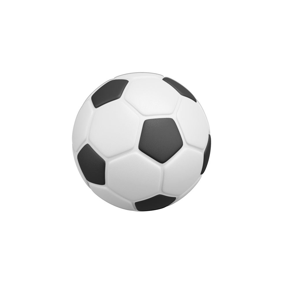 Ilustración 3d de balón de fútbol png