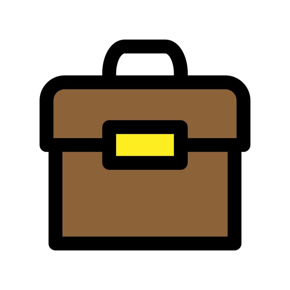 Briefcase icon line isolated on white background. Black flat thin icon on modern outline style. Linear symbol and editable stroke. Simple and pixel perfect stroke vector illustration