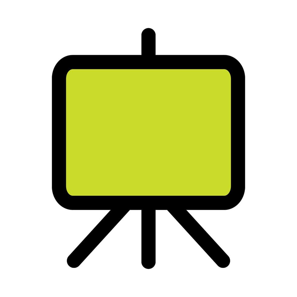 Easel icon line isolated on white background. Black flat thin icon on modern outline style. Linear symbol and editable stroke. Simple and pixel perfect stroke vector illustration.