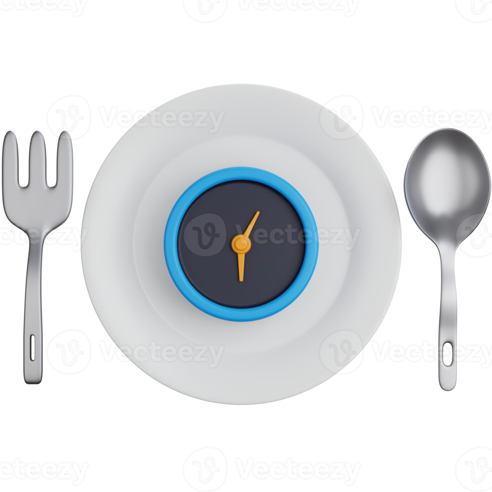 3d representación ilustración de comiendo regularmente png