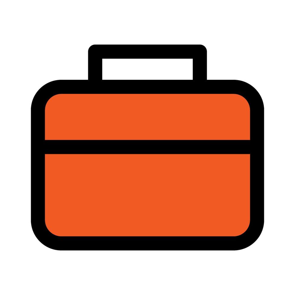 Briefcase icon line isolated on white background. Black flat thin icon on modern outline style. Linear symbol and editable stroke. Simple and pixel perfect stroke vector illustration.