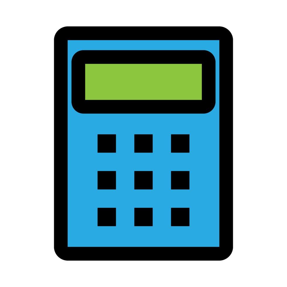 Business calculator icon line isolated on white background. Black flat thin icon on modern outline style. Linear symbol and editable stroke. Simple and pixel perfect stroke vector illustration.
