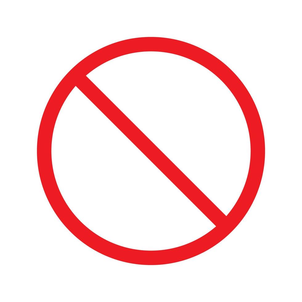 Ban icon line isolated on white background. Black flat thin icon on modern outline style. Linear symbol and editable stroke. Simple and pixel perfect stroke vector illustration.