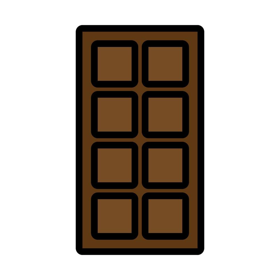 Chocolate icon line isolated on white background. Black flat thin icon on modern outline style. Linear symbol and editable stroke. Simple and pixel perfect stroke vector illustration