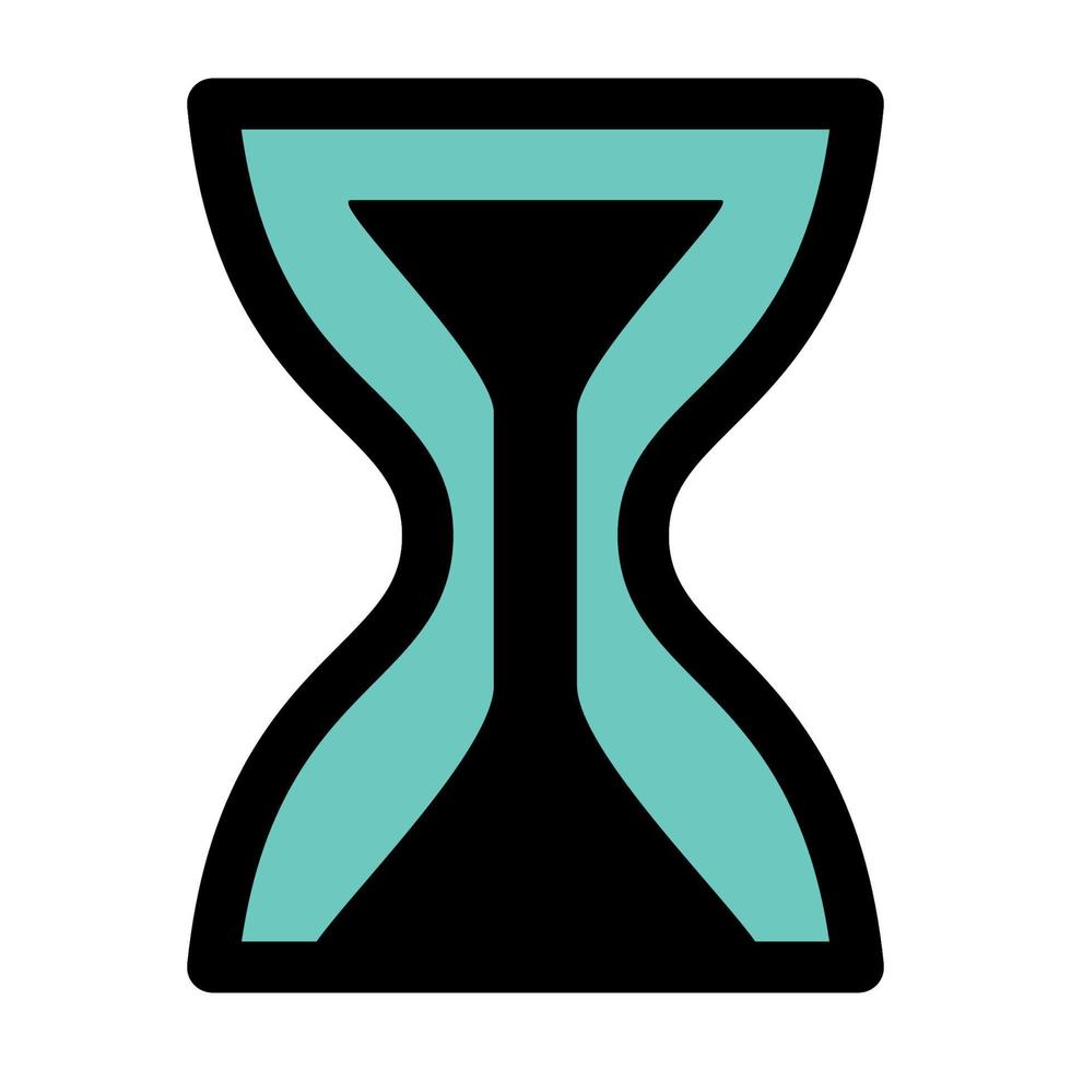 Hourglass icon line isolated on white background. Black flat thin icon on modern outline style. Linear symbol and editable stroke. Simple and pixel perfect stroke vector illustration.