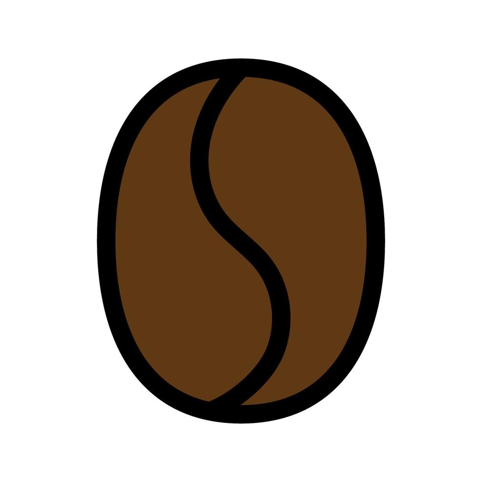 línea de icono de grano de café aislada sobre fondo blanco. icono negro plano y delgado en el estilo de contorno moderno. símbolo lineal y trazo editable. ilustración de vector de trazo simple y perfecto de píxeles