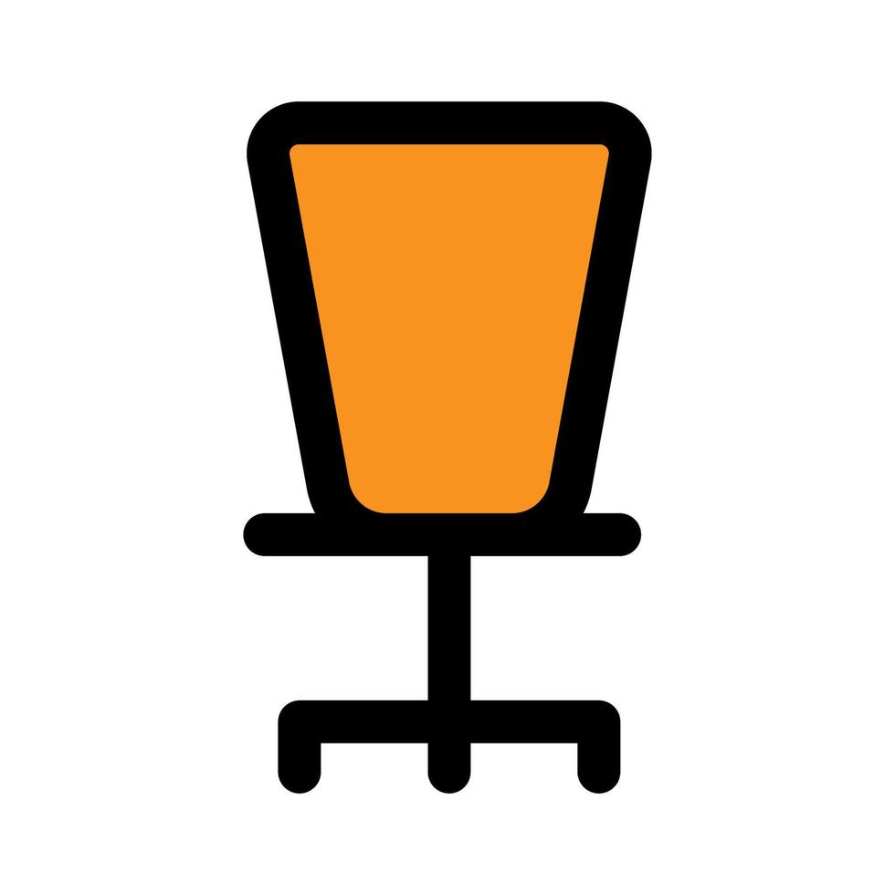 Office chair icon line isolated on white background. Black flat thin icon on modern outline style. Linear symbol and editable stroke. Simple and pixel perfect stroke vector illustration