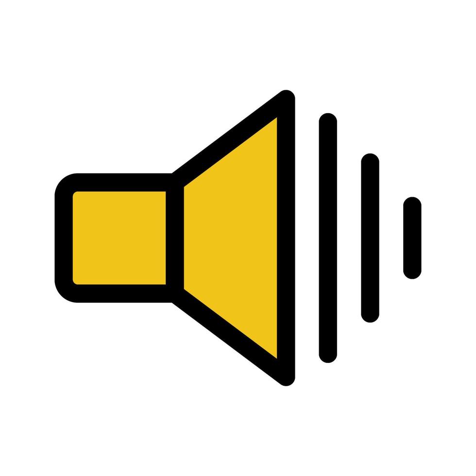 Sound icon line isolated on white background. Black flat thin icon on modern outline style. Linear symbol and editable stroke. Simple and pixel perfect stroke vector illustration