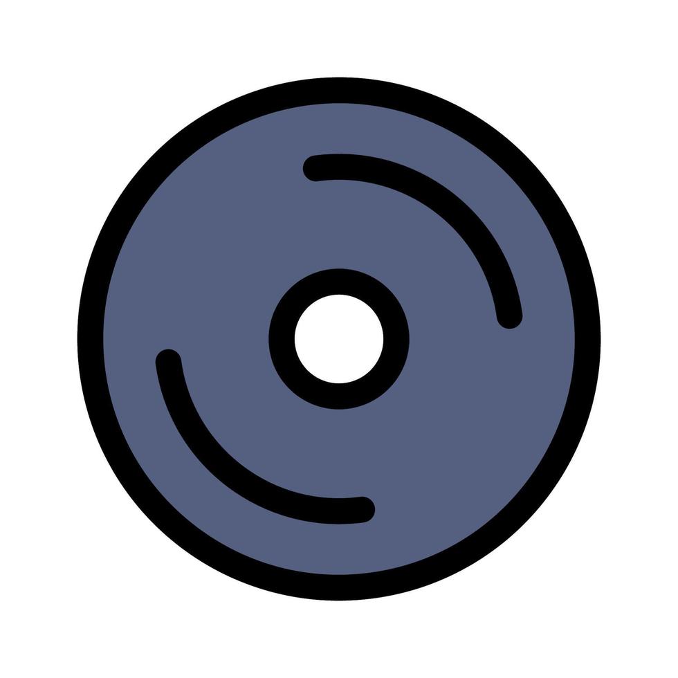 Disc icon line isolated on white background. Black flat thin icon on modern outline style. Linear symbol and editable stroke. Simple and pixel perfect stroke vector illustration