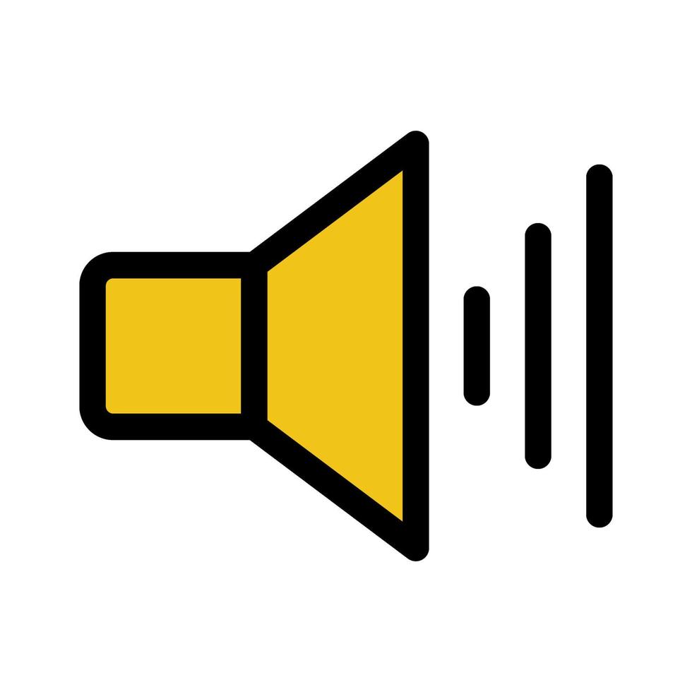 Sound icon line isolated on white background. Black flat thin icon on modern outline style. Linear symbol and editable stroke. Simple and pixel perfect stroke vector illustration