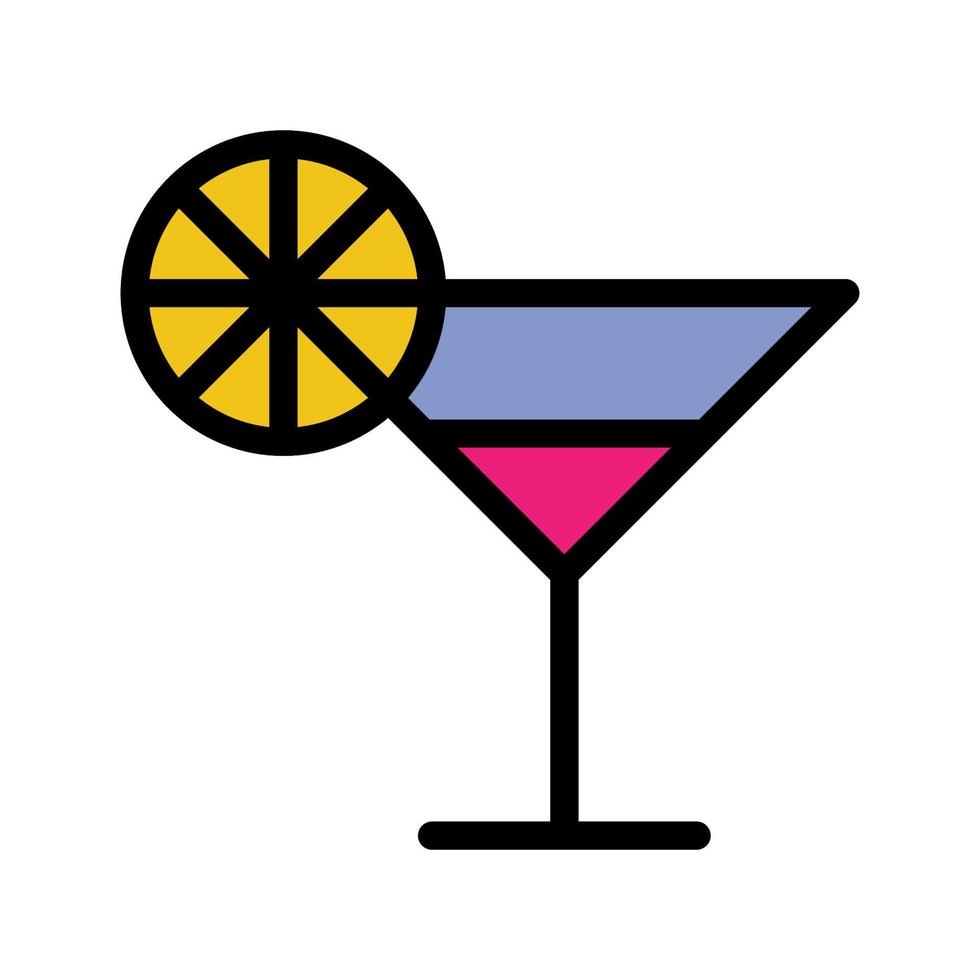 Cocktail icon line isolated on white background. Black flat thin icon on modern outline style. Linear symbol and editable stroke. Simple and pixel perfect stroke vector illustration