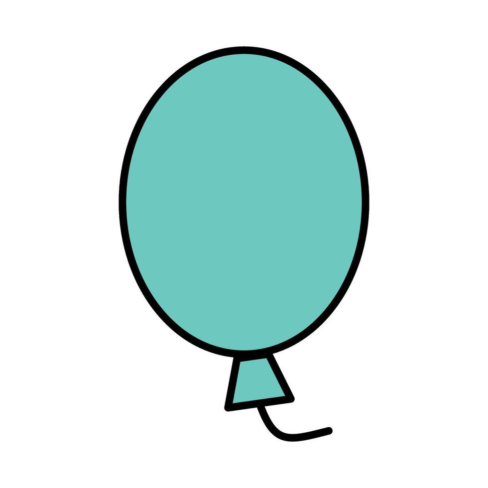 Balloon icon line isolated on white background. Black flat thin icon on modern outline style. Linear symbol and editable stroke. Simple and pixel perfect stroke vector illustration.