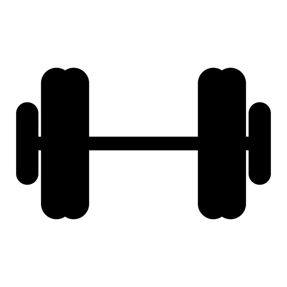 Barbell icon line isolated on white background. Black flat thin icon on modern outline style. Linear symbol and editable stroke. Simple and pixel perfect stroke vector illustration.