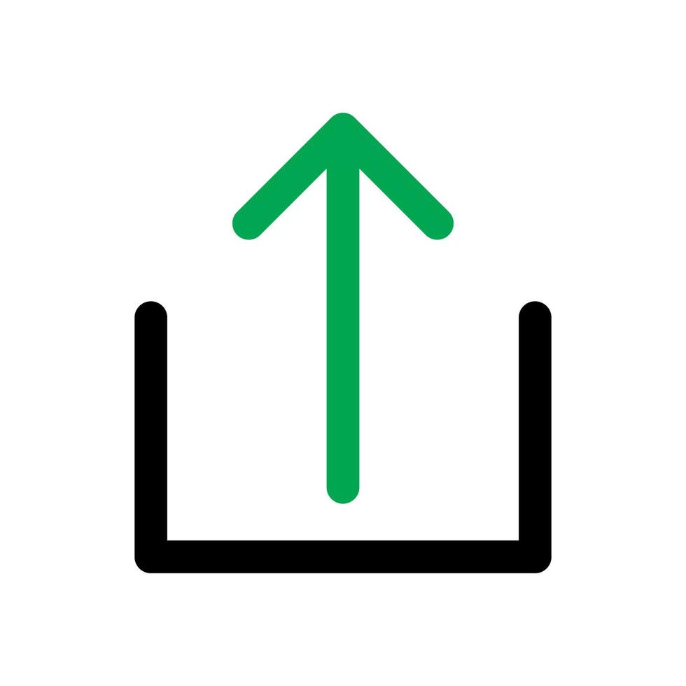 Upload icon line isolated on white background. Black flat thin icon on modern outline style. Linear symbol and editable stroke. Simple and pixel perfect stroke vector illustration.