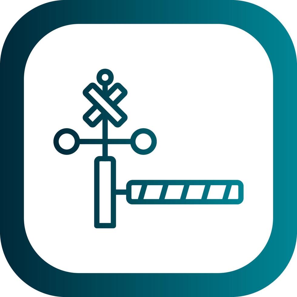 Railroad Crossing Vector Icon Design