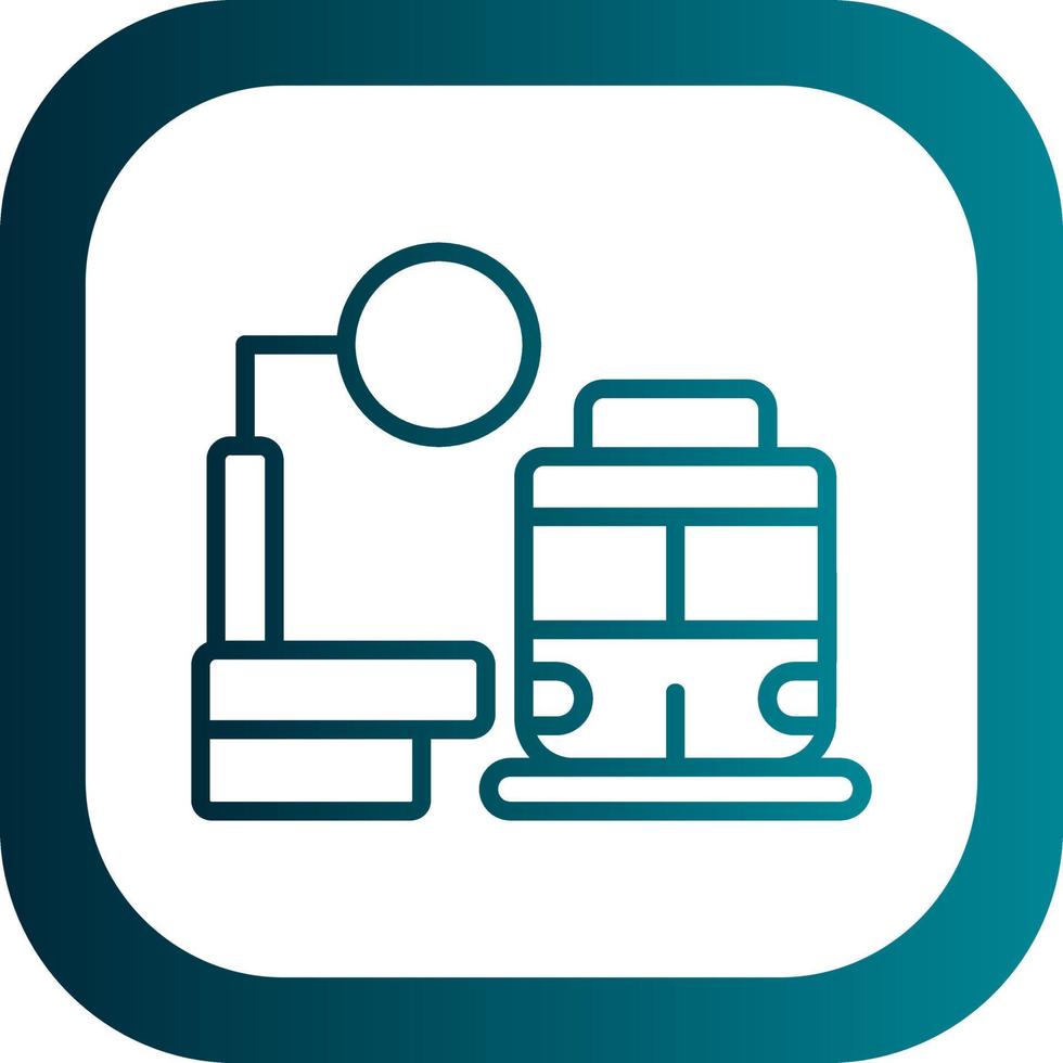 Train Stop Vector Icon Design