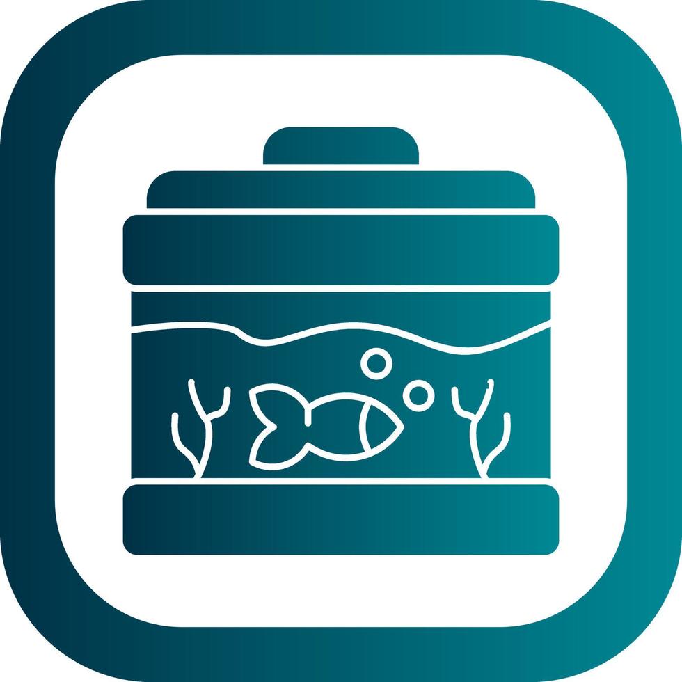 Fish Tank Vector Icon Design