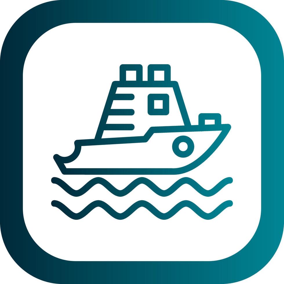 Yatch Vector Icon Design