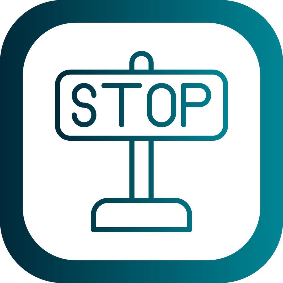 Stop Vector Icon Design