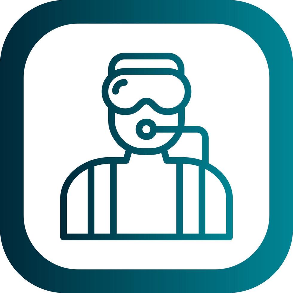 Diver Vector Icon Design