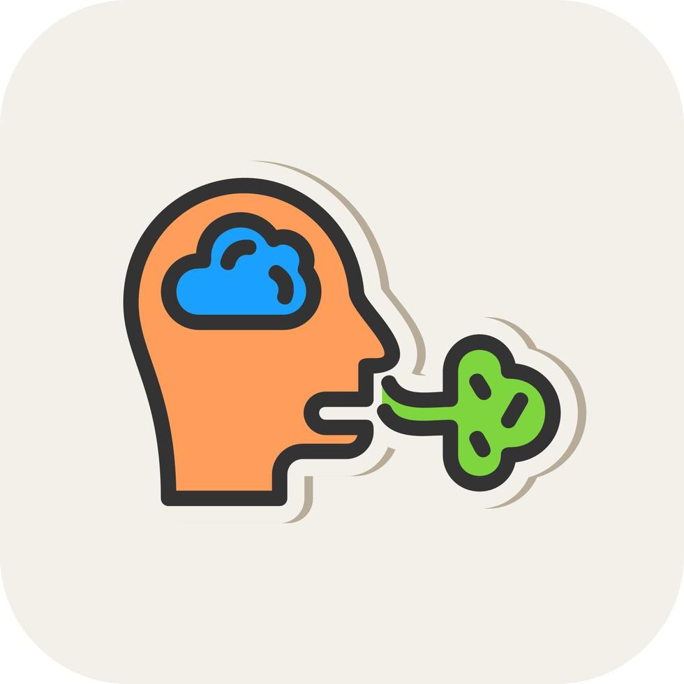 Inhale Vector Icon Design