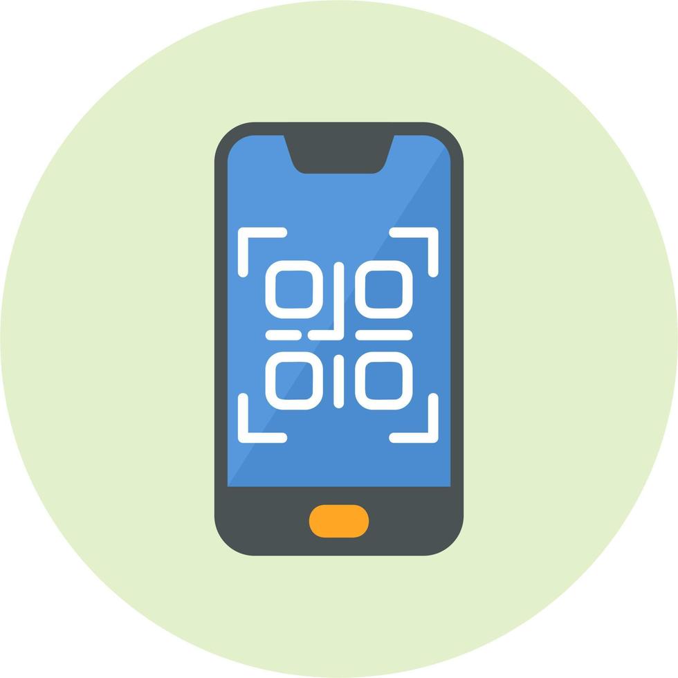 teléfono inteligente qr código vector icono