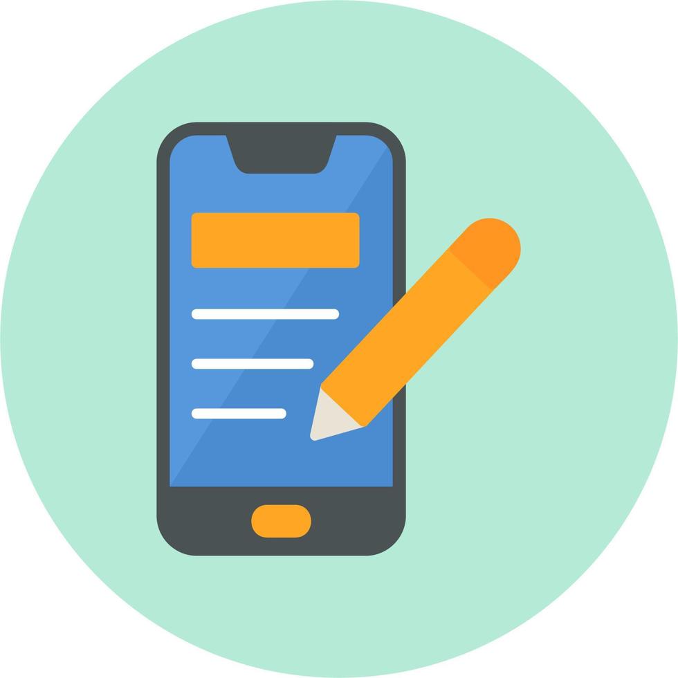 Smartphone Notepad Vector Icon