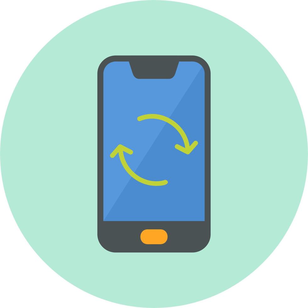 Smartphone Data Sync Vector Icon