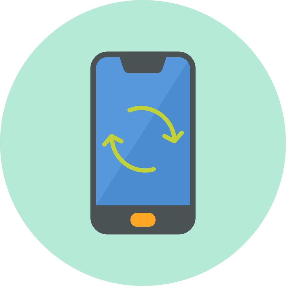 Smartphone Data Sync Vector Icon