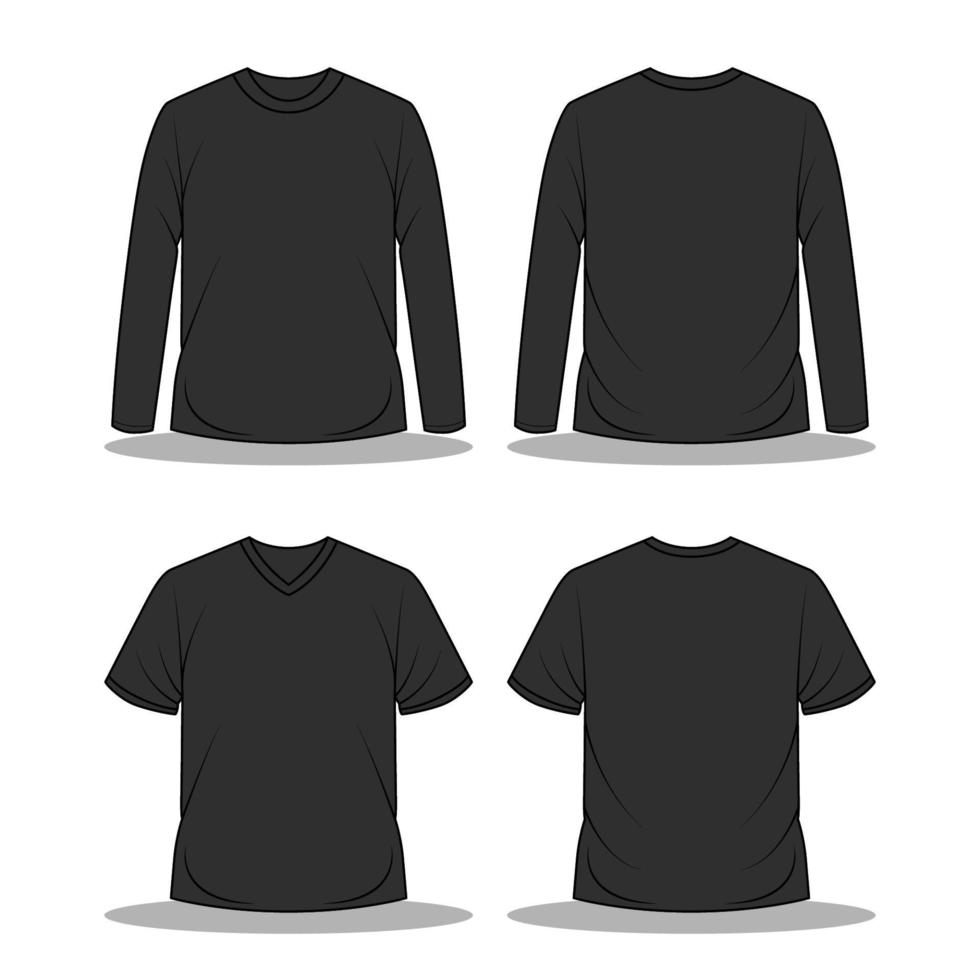 t camisa contorno negro modelo burlarse de arriba vector