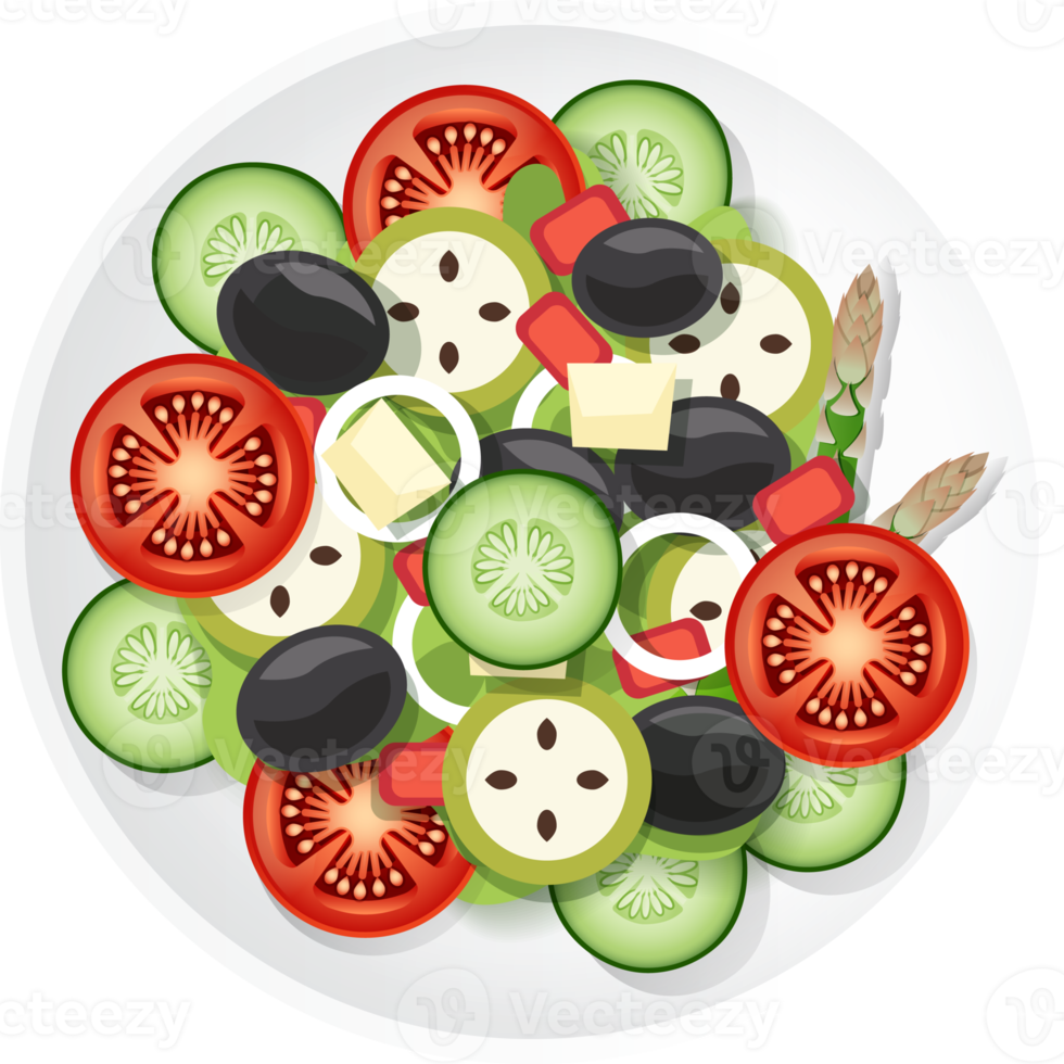 salad breakfast flat lay png